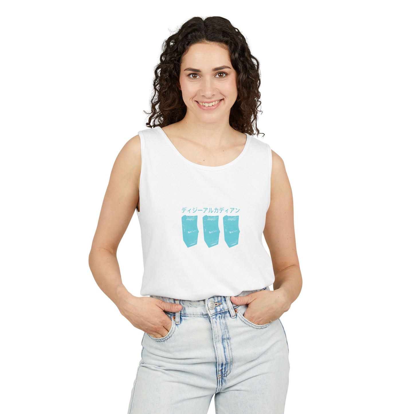 Dizzy Arcadian Logo Tank Top in White